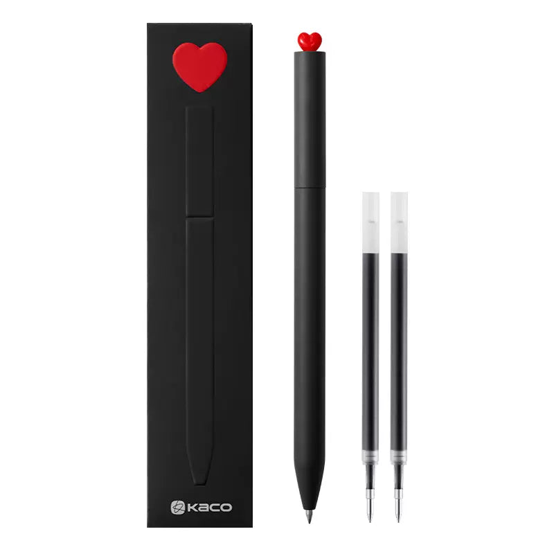 Kaco First Roller Heart Gel Ink Pen with 2 Refills