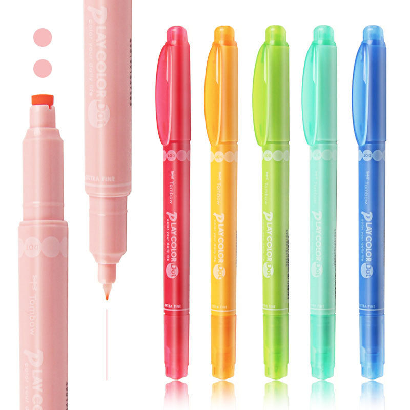 Tombow Play Color Dot Pen Water Based Marker,12 Colors Set