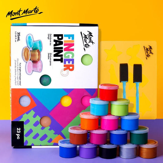 MONT MARTE 23 Piece Finger Paint Set