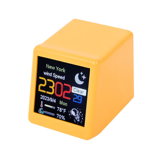 Desktop Mini WiFi Weather Station Clock 1.54 Inch Display