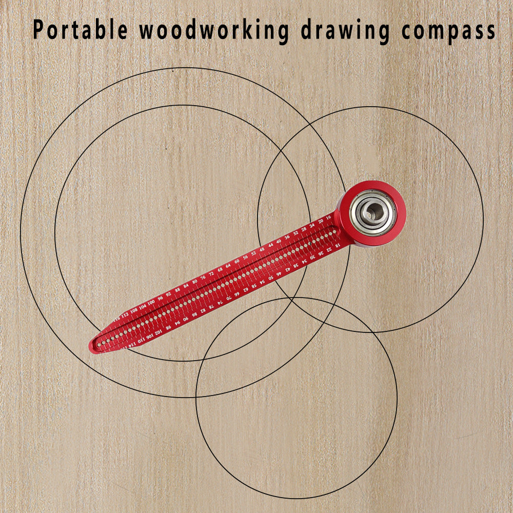 Aluminum Alloy Woodworking Compass Scriber Circle Ruler 146MM