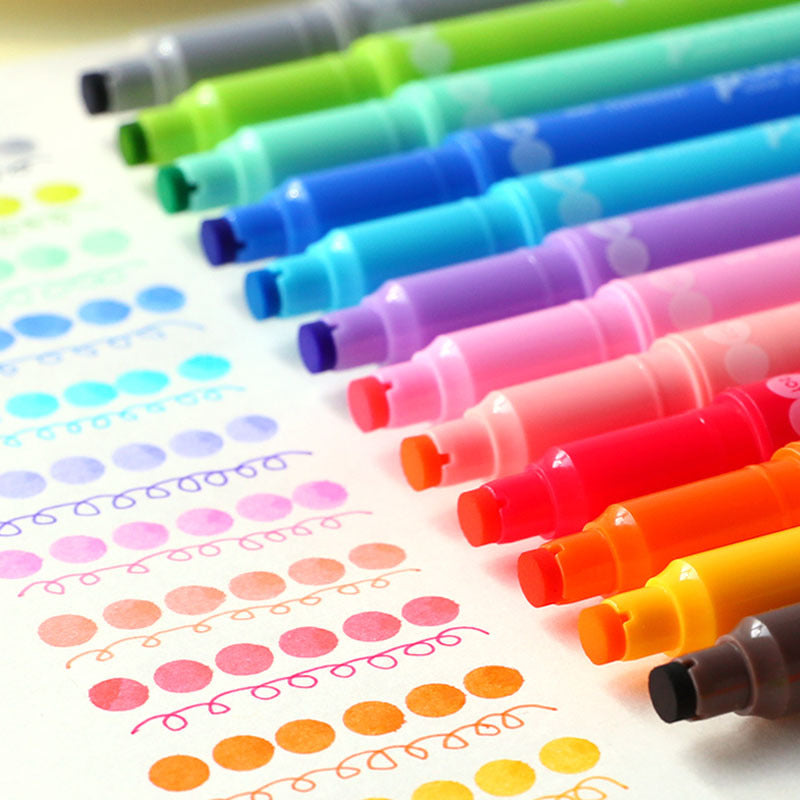 Tombow Play Color Dot Pen Water Based Marker,12 Colors Set