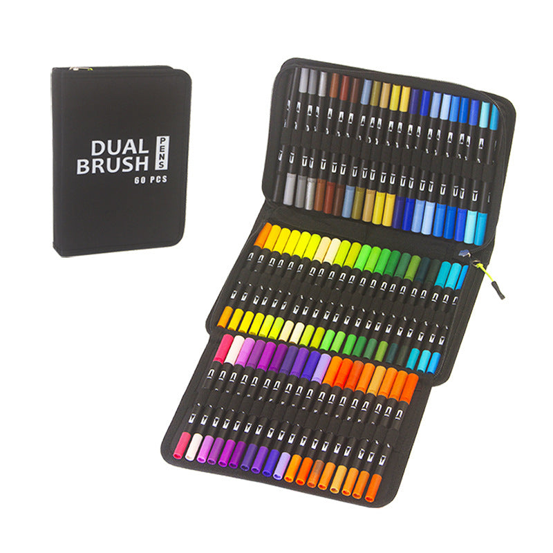 60/72/120 Colors Art Markers Dual Tip Brush Pen for with Case