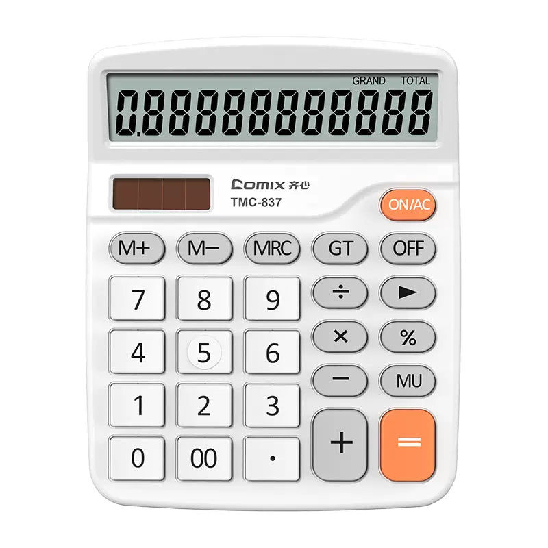 Comix TMC-837 Desktop Calculator Solar Battery Dual Power 12 Digits