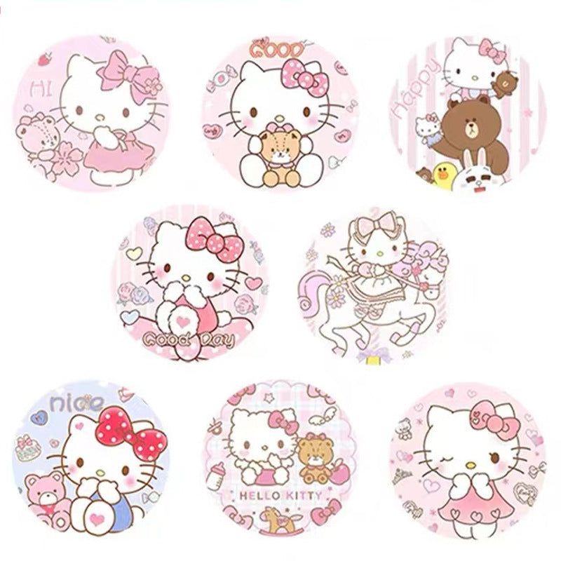 1000pcs Cute Hello Kitty Stickers,1 Inch Pink