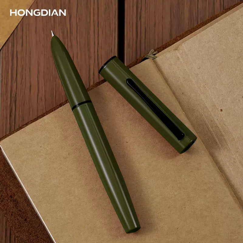 Hongdian C1 Fountain Pen Classic Retro Metal Pen with Ink Converter