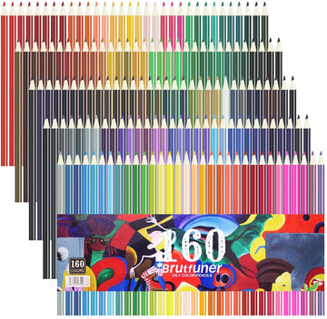 BRUTFUNER 160 Colors Oily Art Pre-Sharpened Coloured Pencils Set