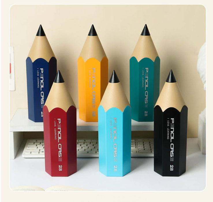 Pencil Shaped Pen Holder,Double Layer Desktop Pencil Storage Organizer