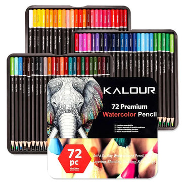 KALOUR 72 Watercolor Pencils Professional Art Drawing Pencil Set