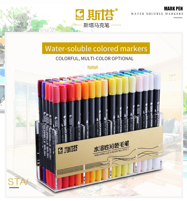 STA 3110 80 Color Double-Ended Watercolour Brush Pen