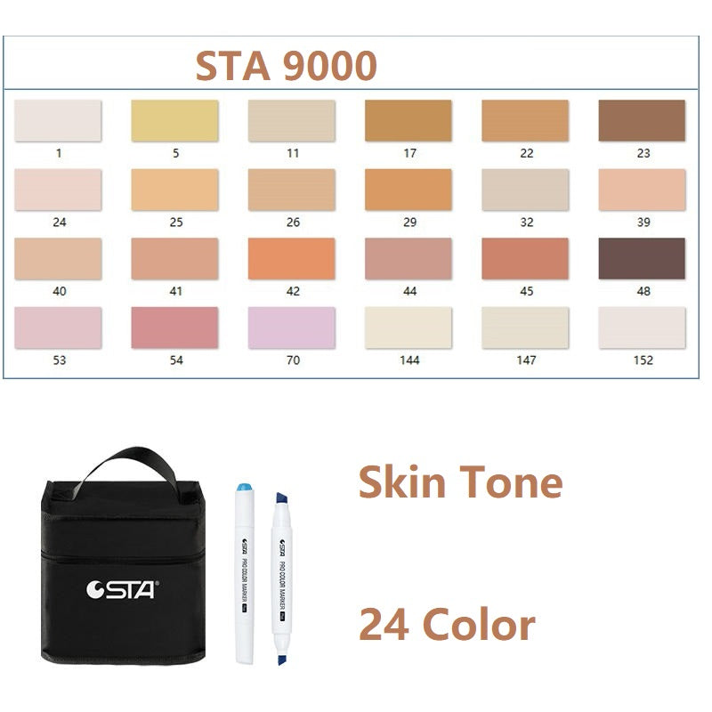 STA Pro Color Marker Plus 24/36/48/60 Skin Tone Alcohol Art Markers