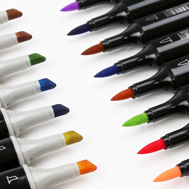 TOUCHNEW Brush Markers 168 Full Colors Set Dual Tips Alcohol Based