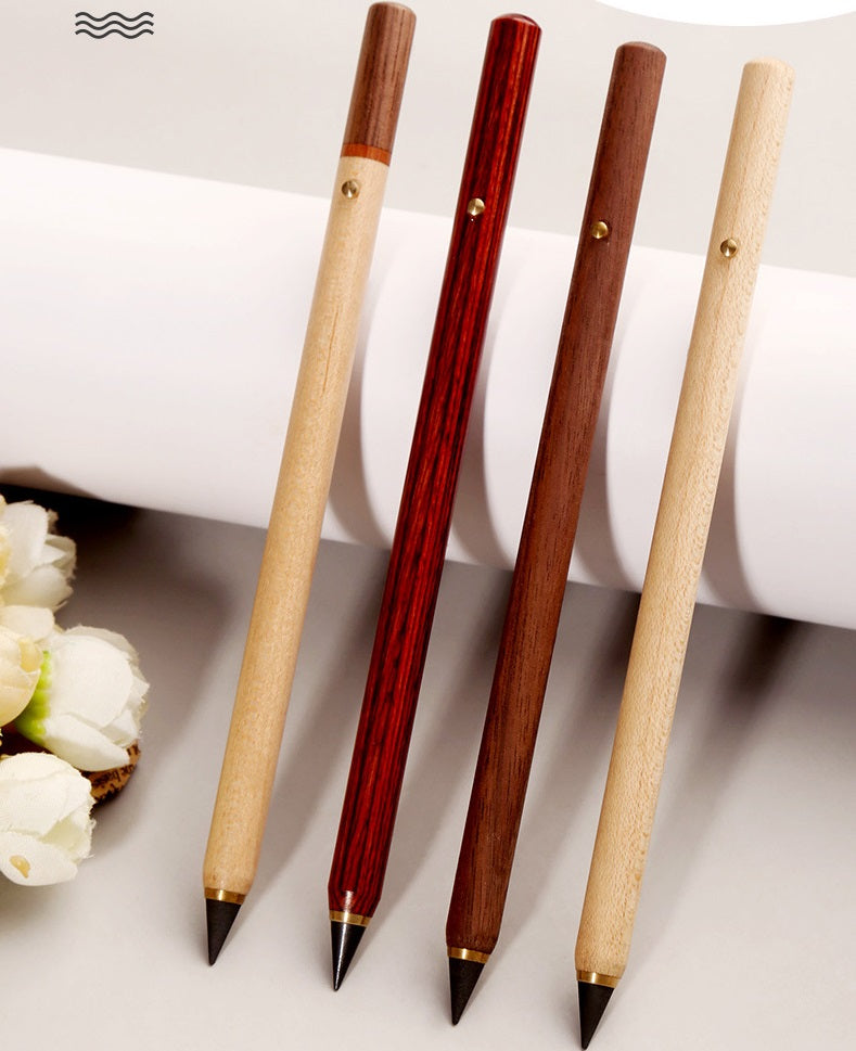 4pcs Solid Wood Inkless Infinity Everlasting Pencils