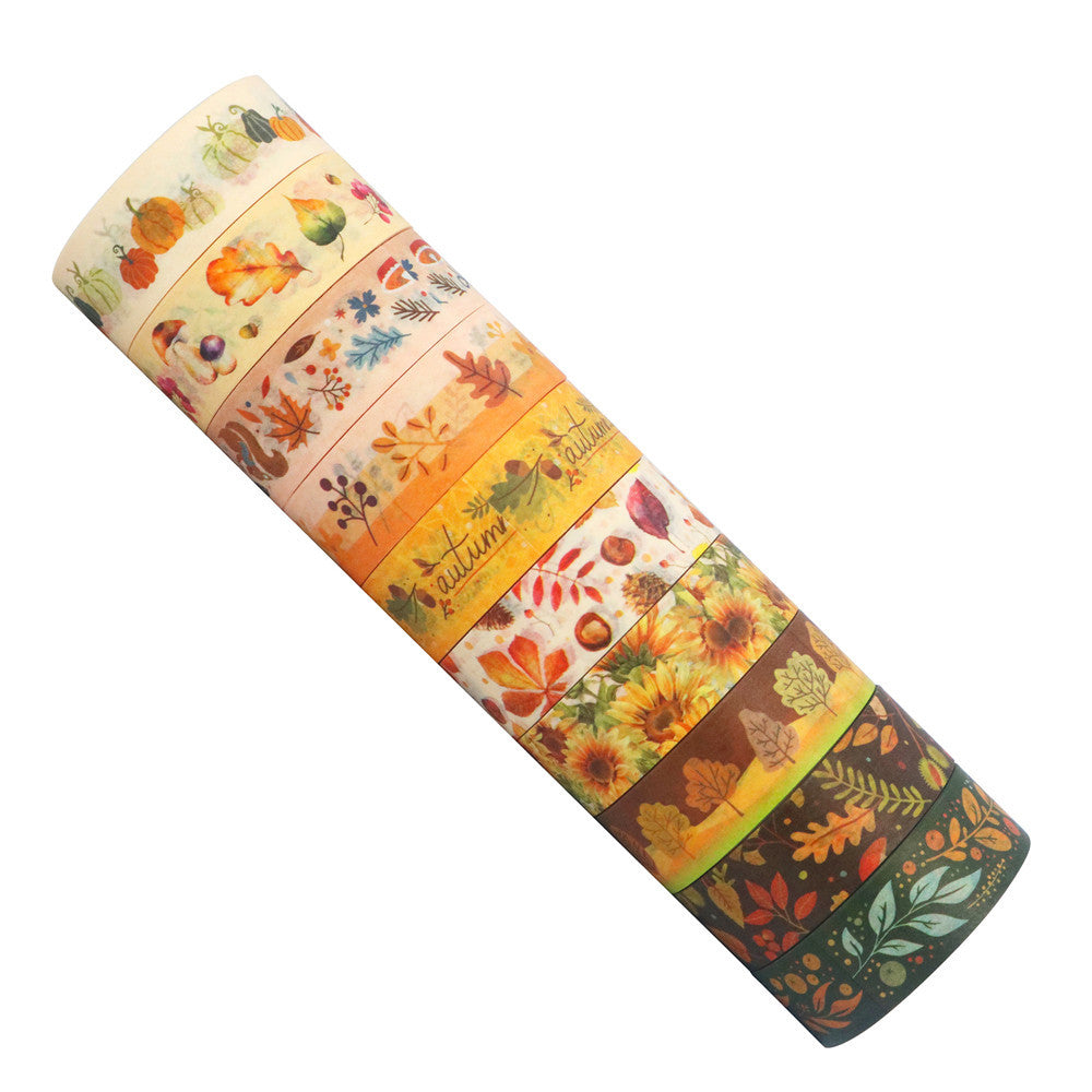 Autumn Day Washi Tape Set 10 Rolls 15mm x 5m