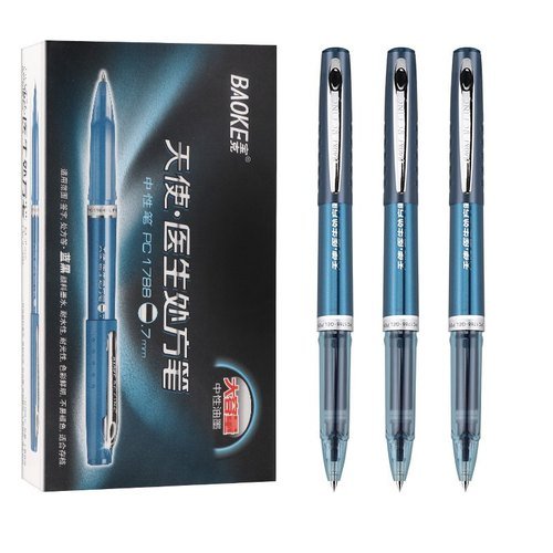 Baoke 0.7mm Blue Gel Pens PC1788 Pack of 12