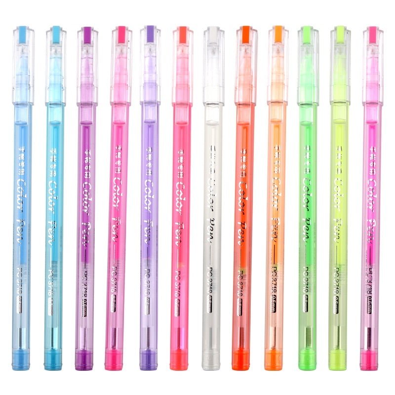 Baoke Metal Highlight Gel Pen 0.6mm (Pack of 12)