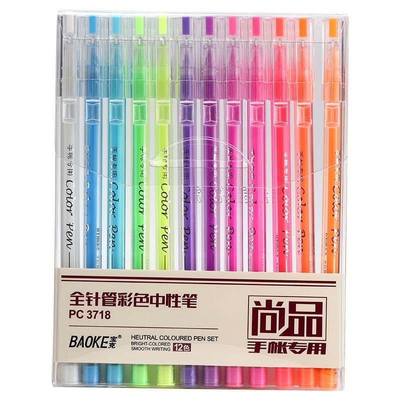 Baoke Metal Highlight Gel Pen 0.6mm (Pack of 12)