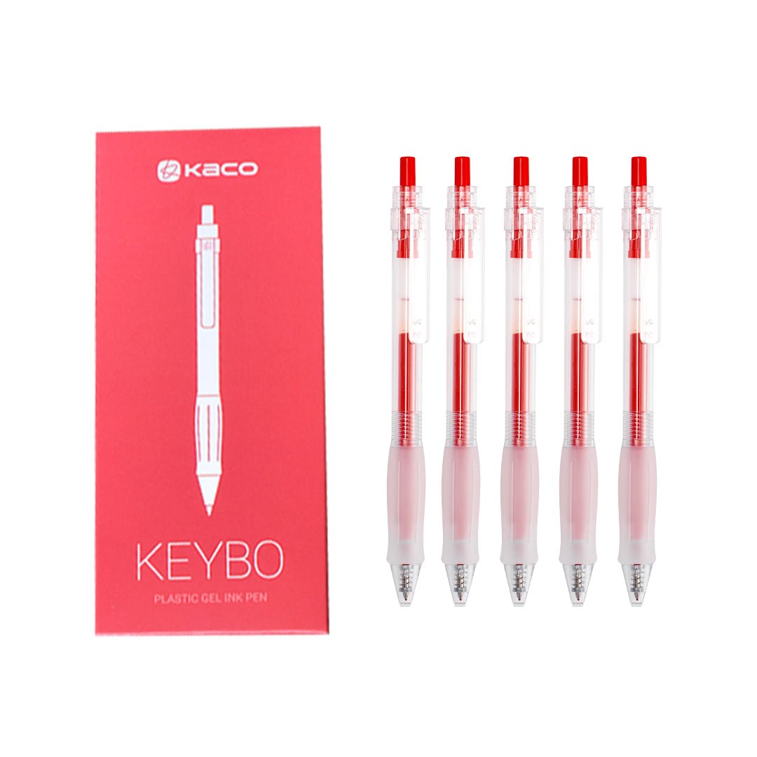 Kaco Keybo Transparent Gel Ink Pen- 5 Pack