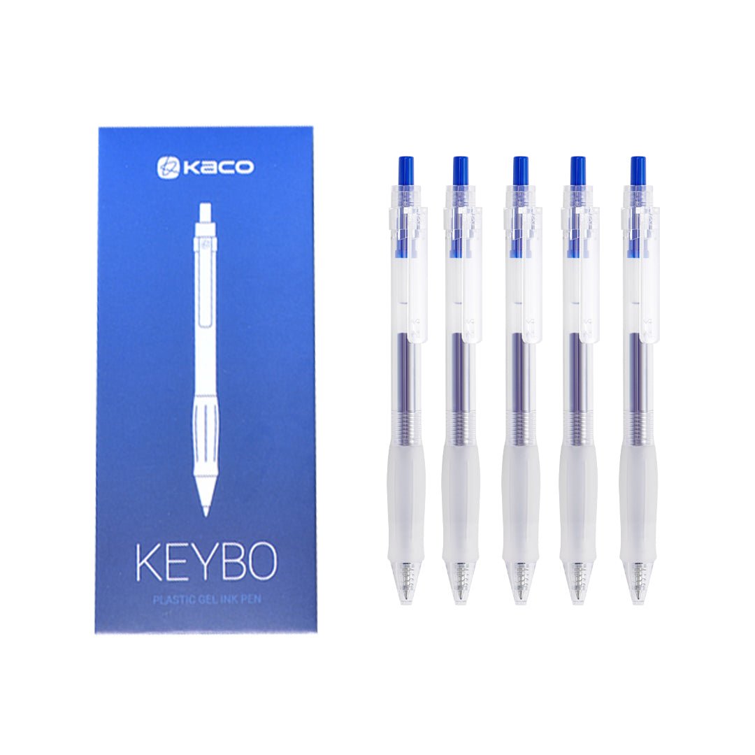 Kaco Keybo Transparent Gel Ink Pen- 5 Pack