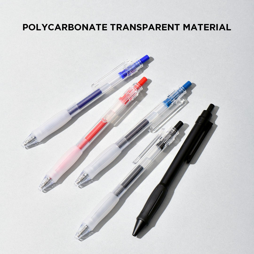 Kaco Keybo Transparent Gel Ink Pen- 5 Pack