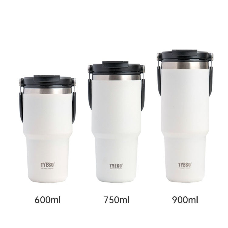 Tyeso 20/25/30 oz Insulated Tumbler with Handle and Straw Lid