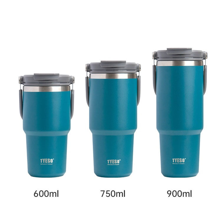 Tyeso 20/25/30 oz Insulated Tumbler with Handle and Straw Lid