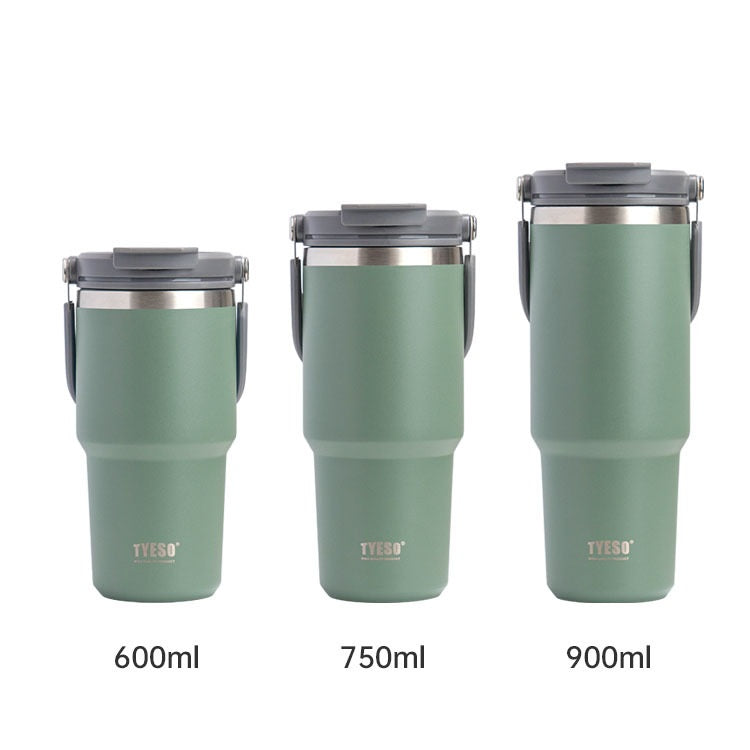 Tyeso 20/25/30 oz Insulated Tumbler with Handle and Straw Lid