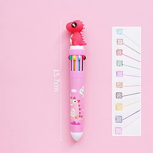 10in1 Multicolor Animal Retractable Ballpoint Pen 0.5mm 8 Pack