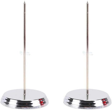 2Pcs Bill Fork Receipt Spindle Steel Check Office Memo Holder