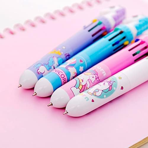 10in1 Multicolor Animal Retractable Ballpoint Pen 0.5mm 8 Pack