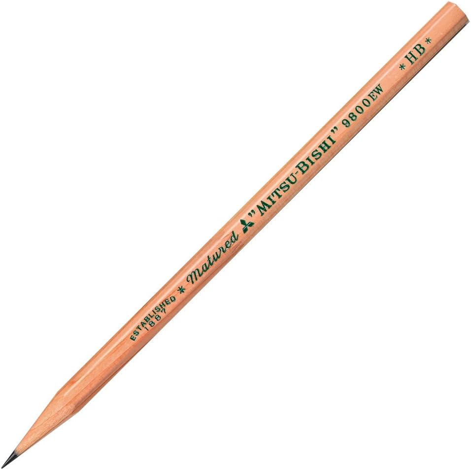 Mitsubishi Recycled Pencils,9800EW HB,12 Pack