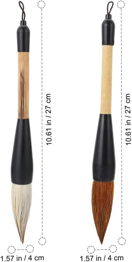 2Pcs Chinese Calligraphy Painting Writing Watercolor Brushes Set