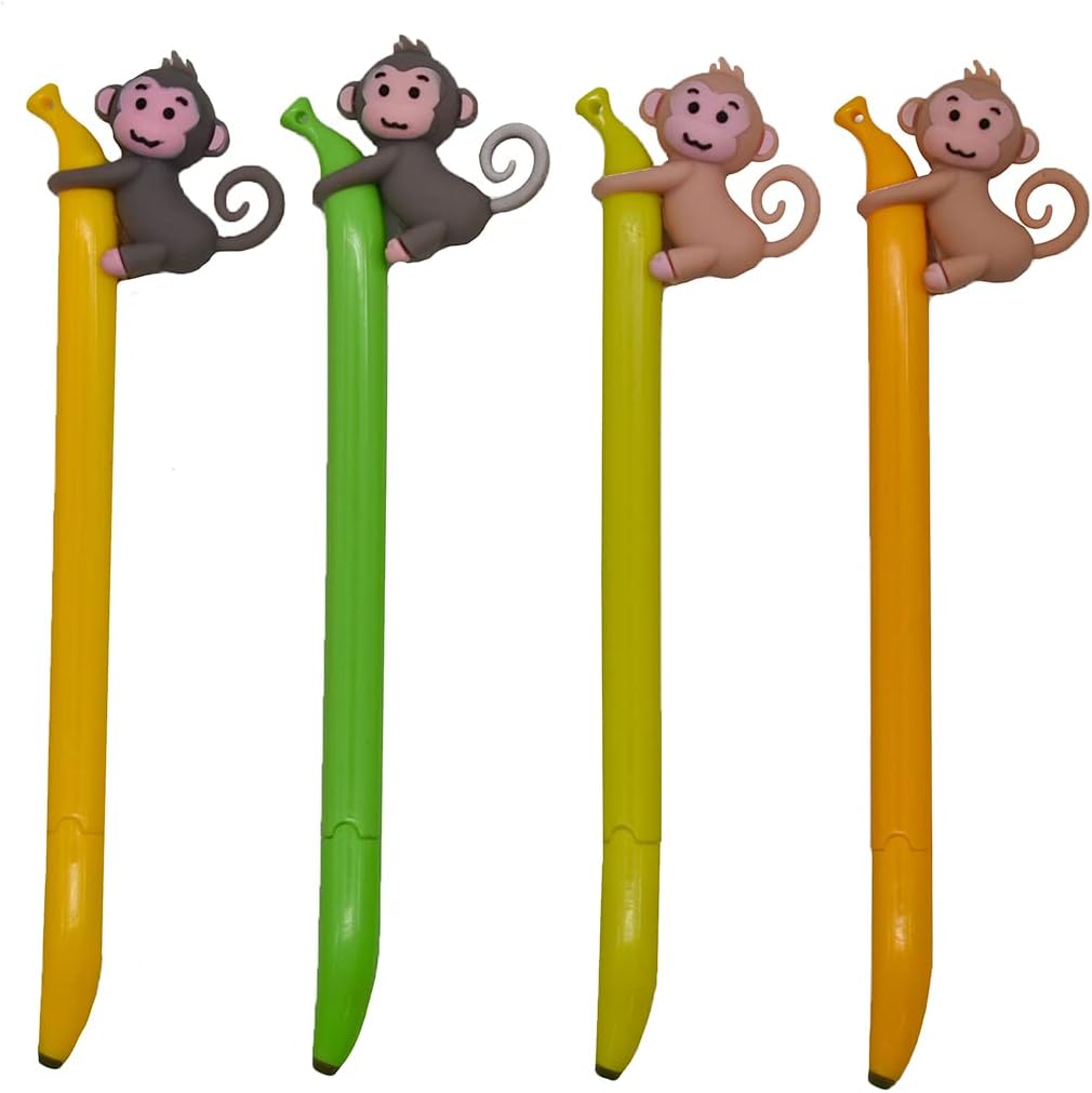 9PCS Cute Monkey Climbing Banana Gel Pens 0.5 mm For Kids School