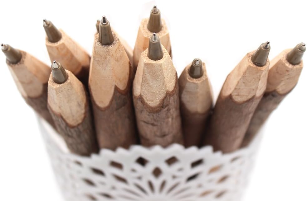 10PCS Handmade Wooden Vintage Original Ecological Wood Ballpoint Pen