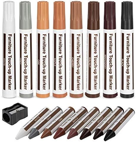 17 Pack Wood Furniture Repair Kit Wood Touch Up Pen Repair Markers