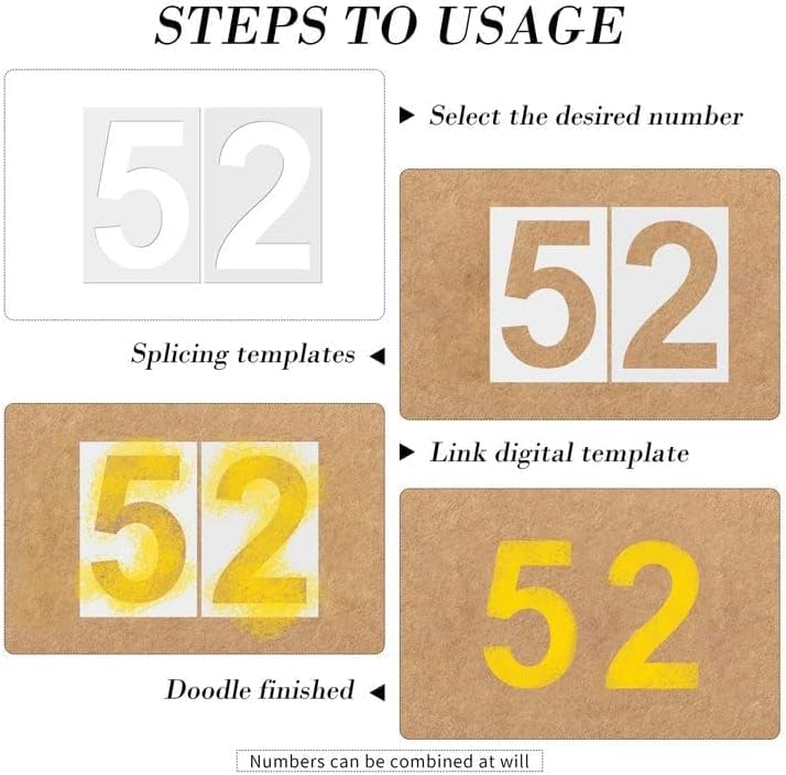 12 Inch Large Reusable Plastic Address Number Painting Stencils Templates