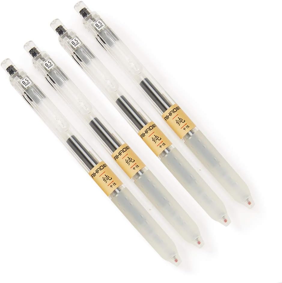 AIHAO Retractable Gel Ink Pens 0.5mm Fine Point 12-Pack