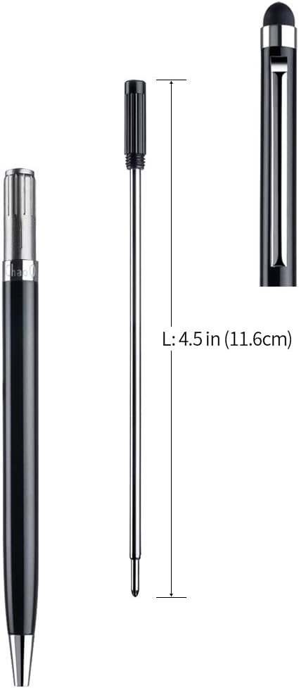 10pcs Black Ink Refills,Replaceable Pen Refills,1mm Medium Tip 116mm