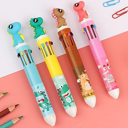 10in1 Multicolor Animal Retractable Ballpoint Pen 0.5mm 8 Pack