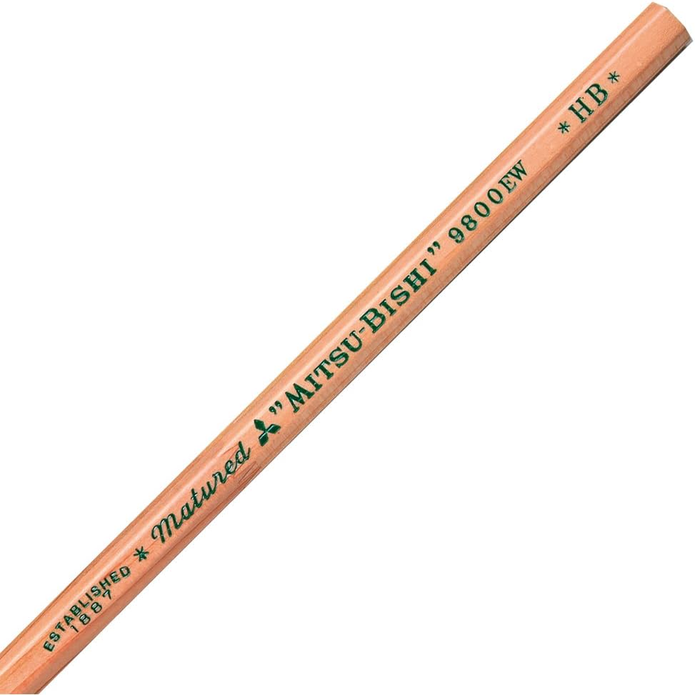 Mitsubishi Recycled Pencils,9800EW HB,12 Pack