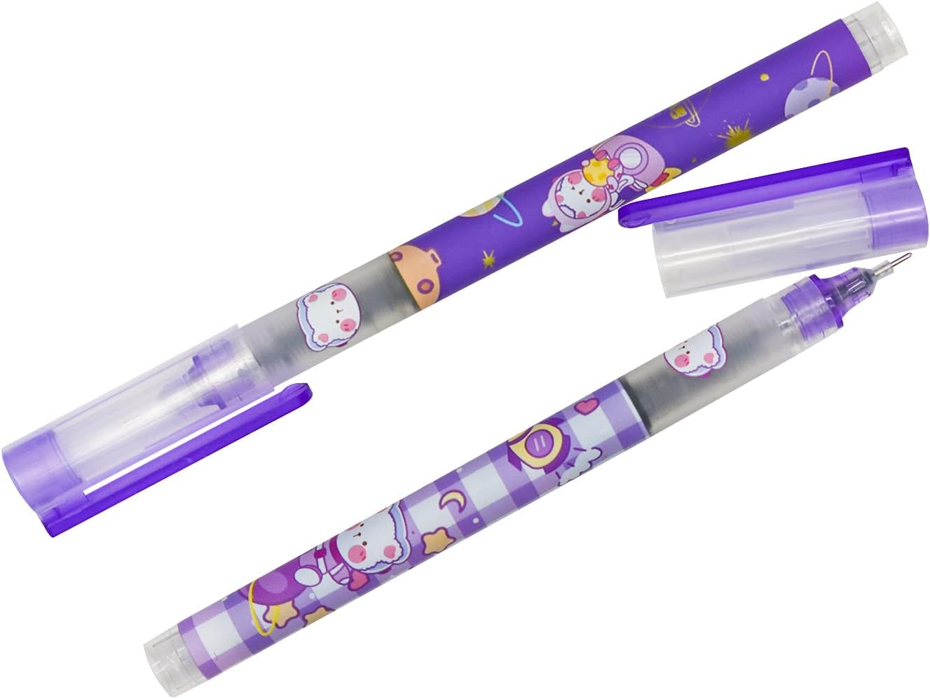 12PCS Astronaut Bear Spaceman Liquid Quick Dry Ink Rollerball Pens