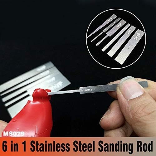 Military Model 6in1 Stainless Steel Sanding Rod Grinding Tools