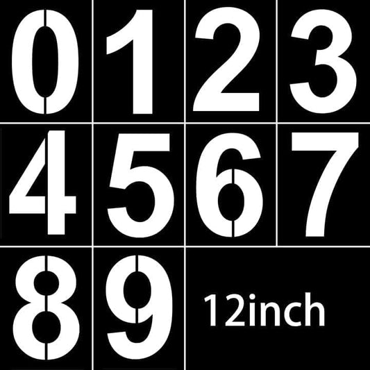 12 Inch Large Reusable Plastic Address Number Painting Stencils Templates