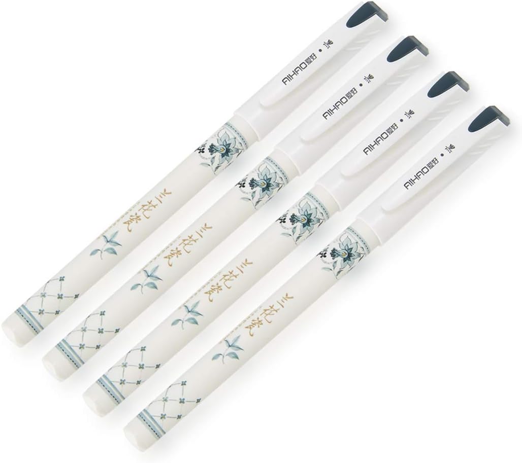 AIHAO Orchid Porcelain Pattern Gel Ink Pens 0.5mm Fine Point 12 pack