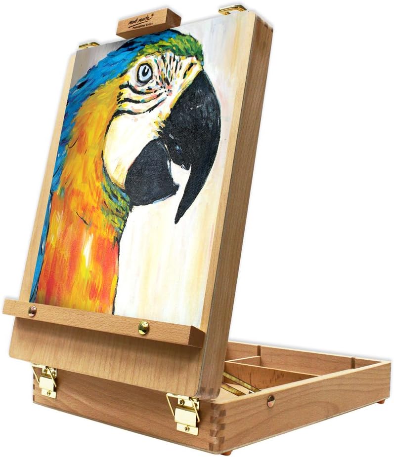 Mont Marte Tabletop Box Easel for Painting Beech Wood