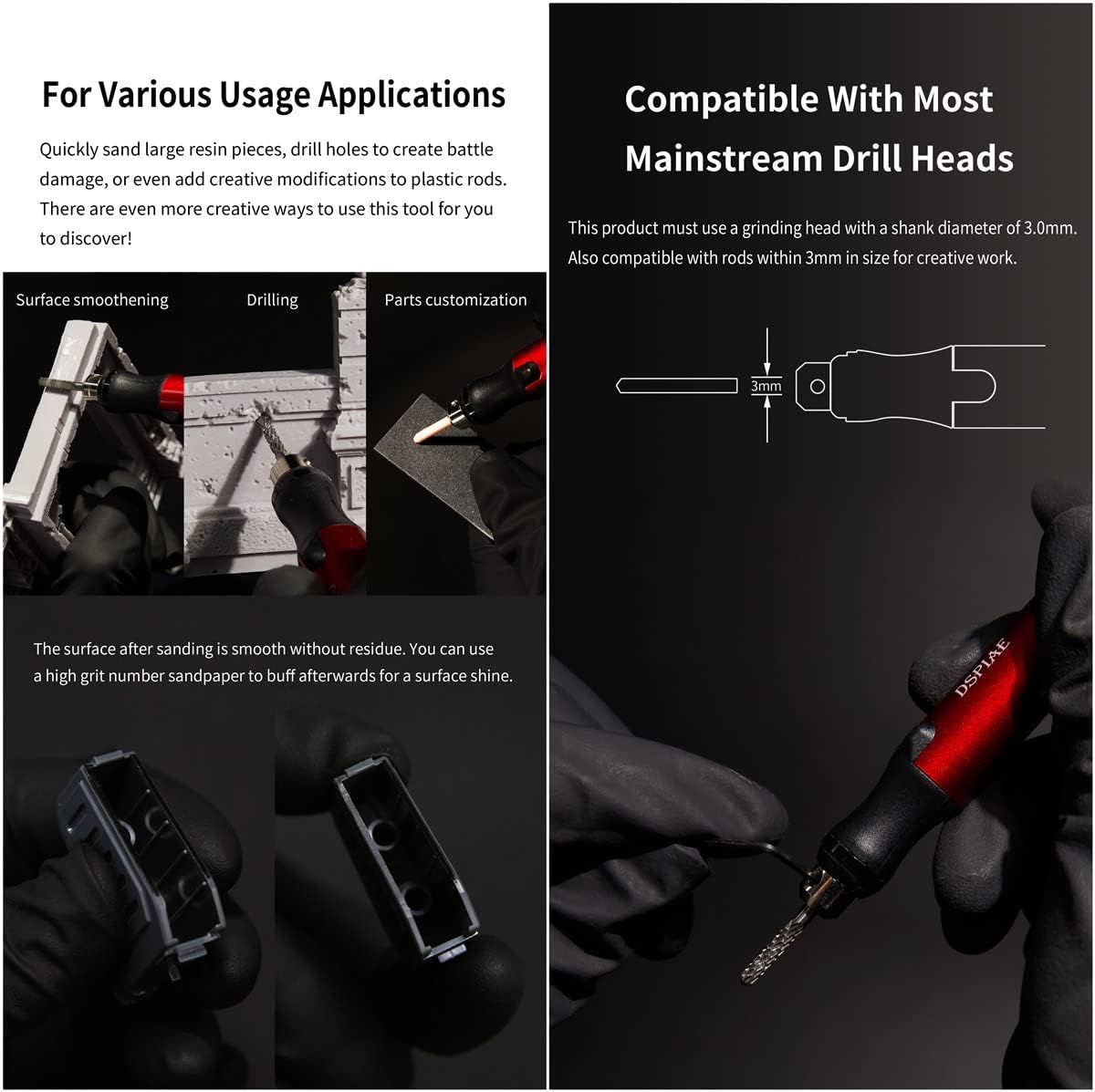 USB Charge Portable Electric Micro Sanding Pen For Hobby Model Craft