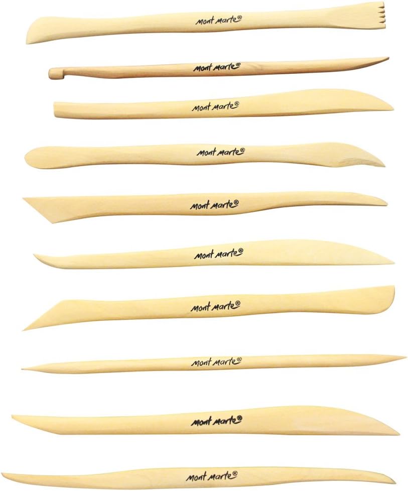 Mont Marte Boxwood Mini Clay Modeling Tools 10 Piece
