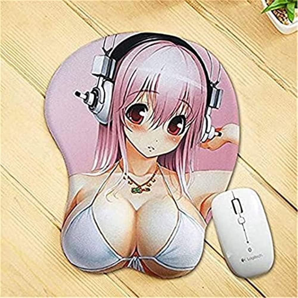 Soft Sexy Cartoon Girl Big Boobs Silicone Wrist Rest Support Mouse Pad