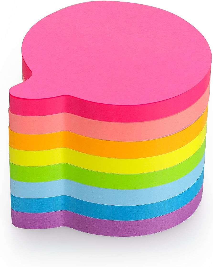 Bubble Shape Sticky Notes 8 Color 75 Sheets/Pad