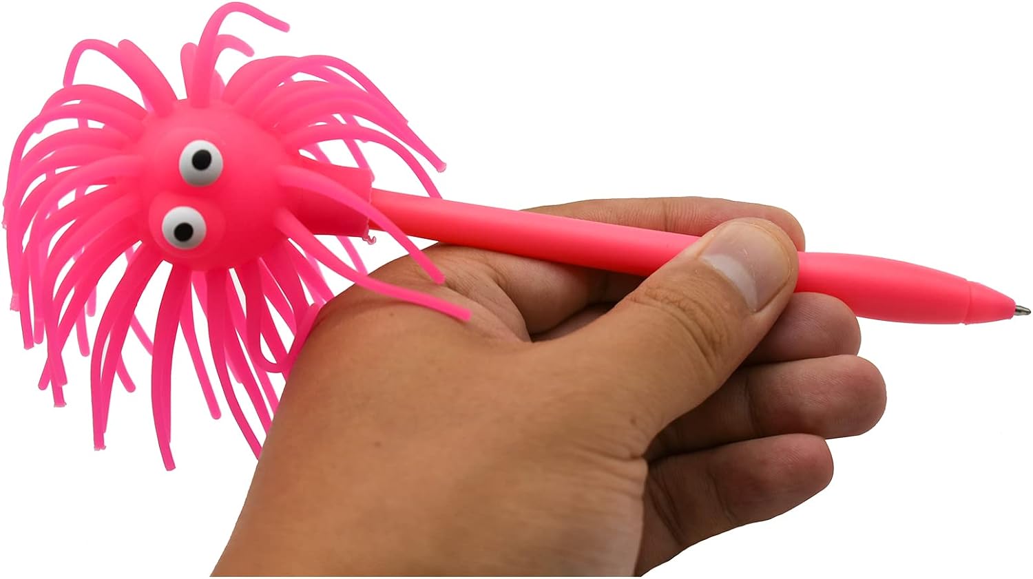 6 PCS Cute Sea Urchin Shaped Pens Soft Rubber Ballpoint Pens
